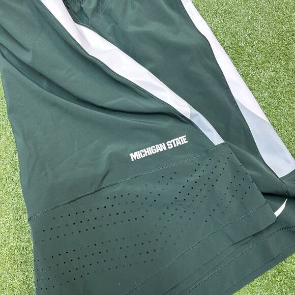 Nike Dri-Fit MSU Spartans Basketball Shorts Green White Mens Size Large - Picture 5 of 8